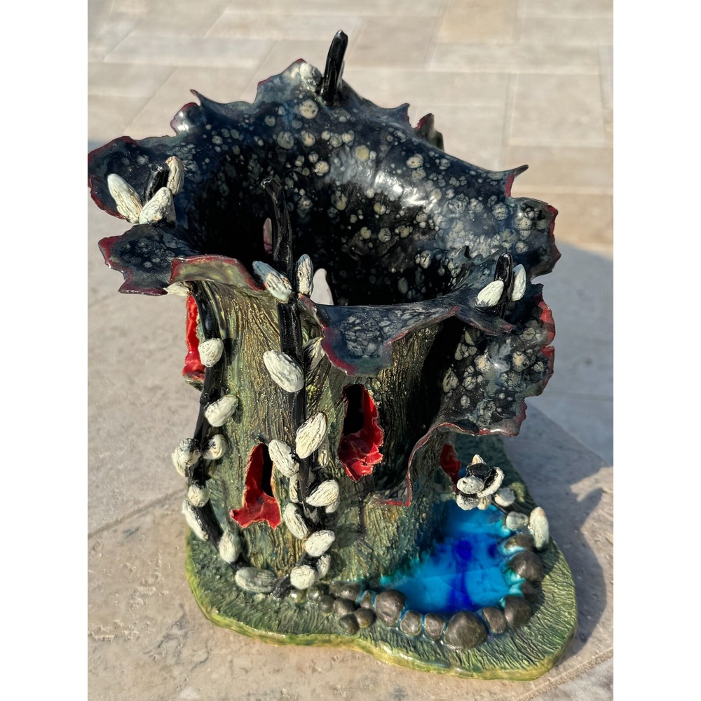 Hand Made DETAILED candle vase Halloween